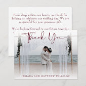 Moderne bruiloft foto Hartelijk dank Bedankkaart (Voorkant / Achterkant)