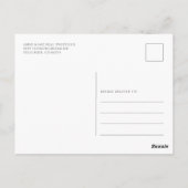 Moderne bruiloft foto met handschrift Bedankt Briefkaart (Achterkant)