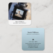 Moderne bruiloft fotograaf vierkante visitekaartje (Voorkant / Achterkant)