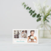 Moderne bruiloft fotografie Studio elegant stijlvo Visitekaartje (Staand voorkant)