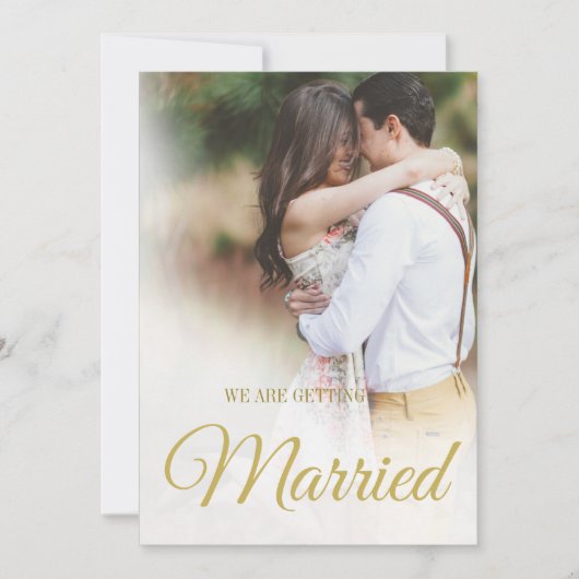 Moderne bruiloft foto's overlay Eenvoudig Kaart (Voorkant)