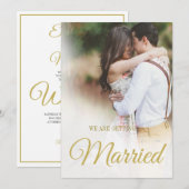 Moderne bruiloft foto's overlay Eenvoudig Kaart (Voorkant / Achterkant)