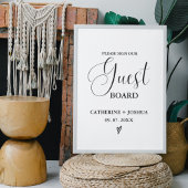 Moderne bruiloft Gastenbord teken, gastenboek teke Reclamebord Met Voetstuk