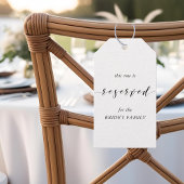 Moderne bruiloft gereserveerde stoel Labels Cadeaulabel