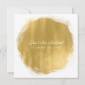 Moderne bruiloft gouden verf look kaart (Achterkant)