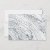Moderne bruiloft Grijs Marmer RSVP Chic Kaartje (Achterkant)