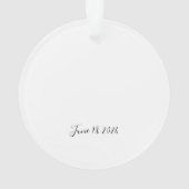 Moderne bruiloft groen paar namen Elegant goud Ornament (achterkant)