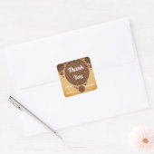 Moderne bruiloft groot vlees van wilde katten Dank Vierkante Sticker (Envelop)