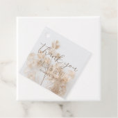 Moderne bruiloft gunst gouden bloemen elegant dank bedankjes labels (In situ)