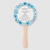 Moderne bruiloft hand fan handwaaier (Voorkant)
