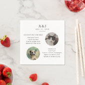 Moderne bruiloft handtekening Drinken servet met f (Insitu)