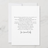 Moderne bruiloft - Hartelijk dank Bedankkaart (Achterkant)
