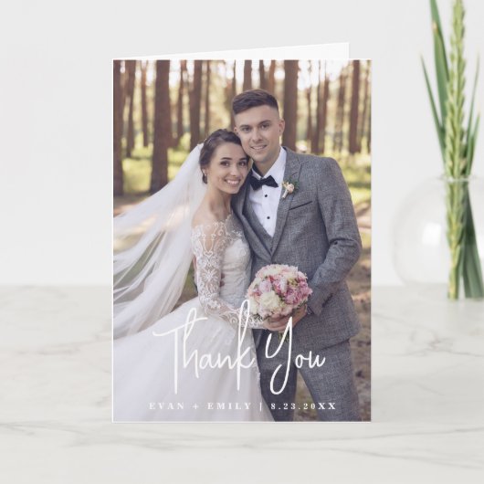 Moderne bruiloft - Hartelijk dank Bedankkaart (Voorkant)