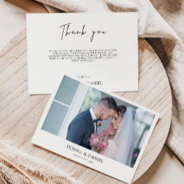 Moderne bruiloft - Hartelijk dank Kaart