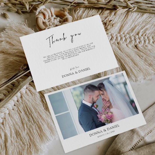 Moderne bruiloft - Hartelijk dank Kaart