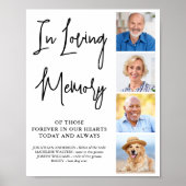 Moderne bruiloft herdenking gepersonaliseerde foto poster (Voorkant)