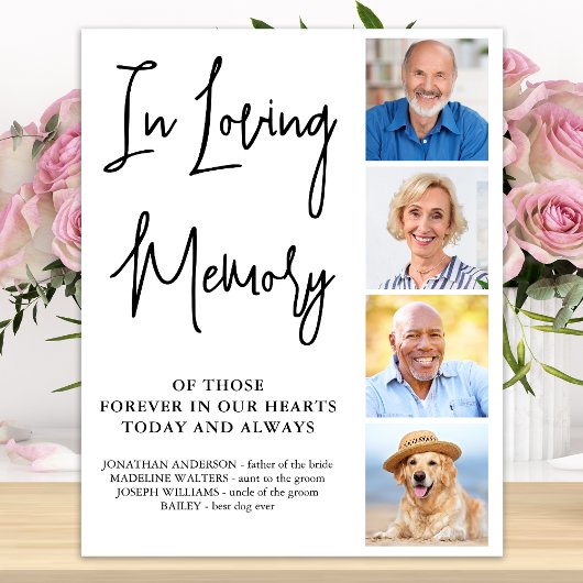 Moderne bruiloft herdenking gepersonaliseerde foto poster