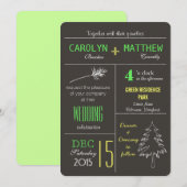 Moderne bruiloft in de Bossen - boom laat uitnodig Kaart (Voorkant / Achterkant)