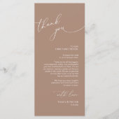 Moderne bruiloft in een binnenste plaats Hartelijk Programmakaart (Voorkant)