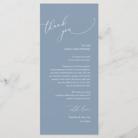 Moderne bruiloft in een binnenste plaats Hartelijk Programmakaart (Voorkant)