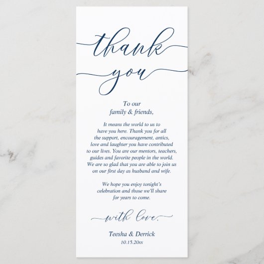 Moderne bruiloft in een binnenste plaats Hartelijk Programmakaart (Voorkant)