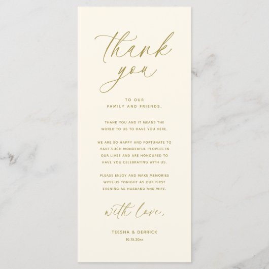 Moderne bruiloft in een binnenste plaats Hartelijk Programmakaart (Voorkant)