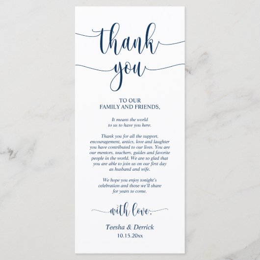 Moderne bruiloft in een binnenste plaats Hartelijk Programmakaart (Voorkant)