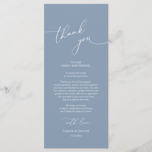 Moderne bruiloft in een binnenste plaats Hartelijk Programmakaart (Voorkant)