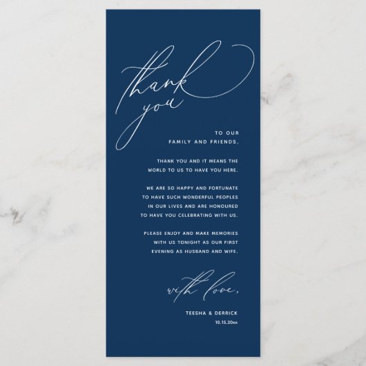 Moderne bruiloft in een binnenste plaats Hartelijk Programmakaart (Voorkant)