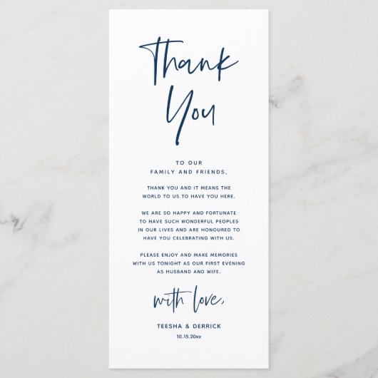 Moderne bruiloft in een binnenste plaats Hartelijk Programmakaart (Voorkant)