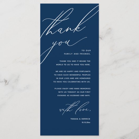 Moderne bruiloft in een binnenste plaats Hartelijk Programmakaart (Voorkant)