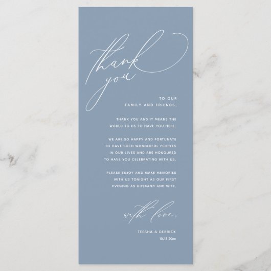 Moderne bruiloft in een binnenste plaats Hartelijk Programmakaart (Voorkant)