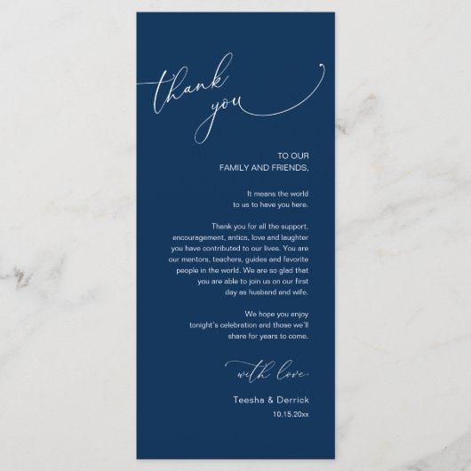 Moderne bruiloft in een binnenste plaats Hartelijk Programmakaart (Voorkant)