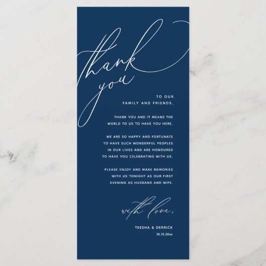 Moderne bruiloft in een binnenste plaats Hartelijk Programmakaart (Voorkant)