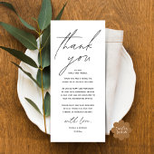 Moderne bruiloft in een binnenste plaats Hartelijk Programmakaart