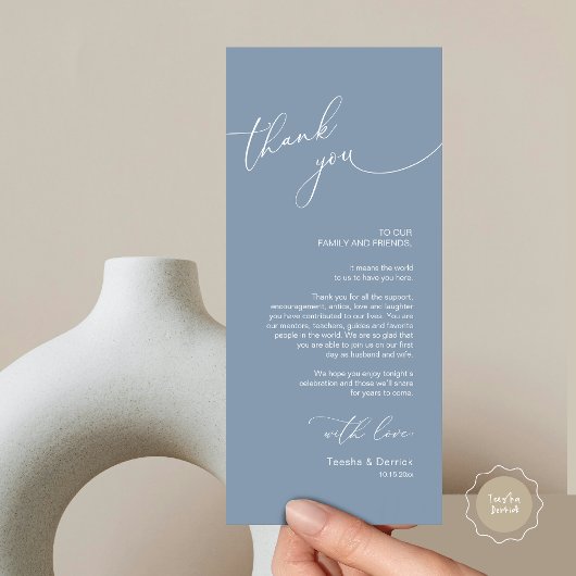 Moderne bruiloft in een binnenste plaats Hartelijk Programmakaart