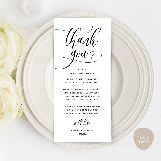 Moderne bruiloft in een binnenste plaats Hartelijk Programmakaart