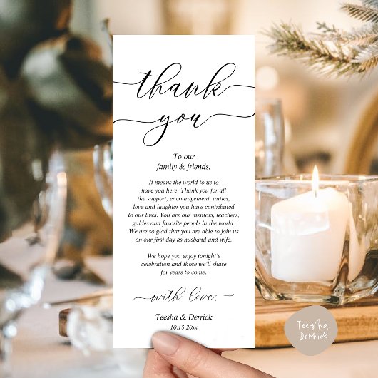 Moderne bruiloft in een binnenste plaats Hartelijk Programmakaart