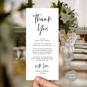 Moderne bruiloft in een binnenste plaats Hartelijk Programmakaart