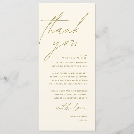 Moderne bruiloft in een binnenste plaats Hartelijk Programmakaart (Voorkant)