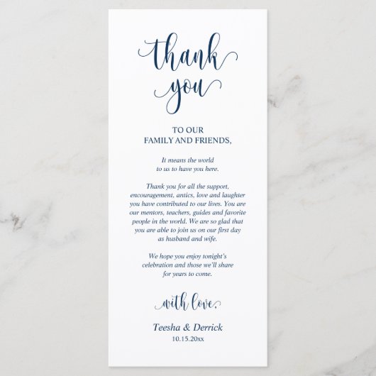 Moderne bruiloft in een binnenste plaats Hartelijk Programmakaart (Voorkant)