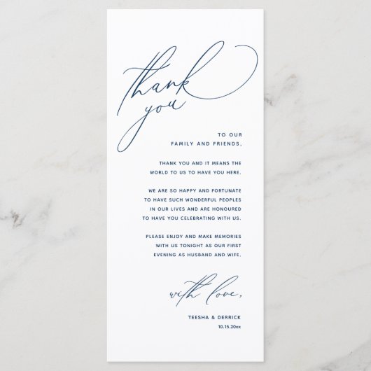 Moderne bruiloft in een binnenste plaats Hartelijk Programmakaart (Voorkant)