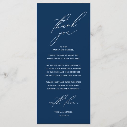 Moderne bruiloft in een binnenste plaats Hartelijk Programmakaart (Voorkant)