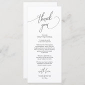 Moderne bruiloft in een binnenste plaats Hartelijk Programmakaart (Voorkant / Achterkant)