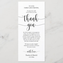 Moderne bruiloft in een binnenste plaats Hartelijk Programmakaart