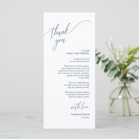 Moderne bruiloft in een binnenste plaats Hartelijk Programmakaart (Staand voorkant)