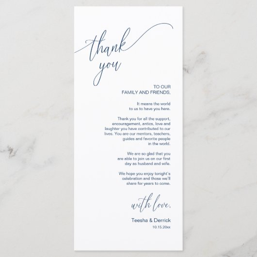 Moderne bruiloft in een binnenste plaats Hartelijk Programmakaart (Voorkant)