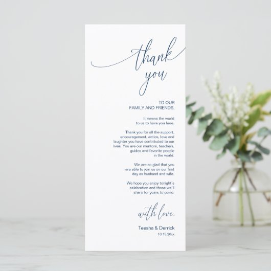 Moderne bruiloft in een binnenste plaats Hartelijk Programmakaart (Staand voorkant)