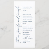 Moderne bruiloft in een binnenste plaats Hartelijk Programmakaart (Voorkant)