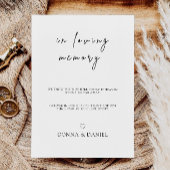 Moderne bruiloft in liefdevolle herinnering, kaart